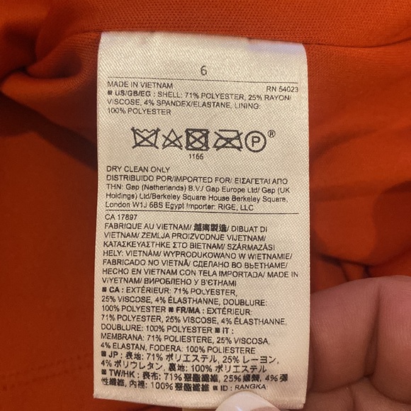 Banana Republic Rust Colored Mini Skirt Full Zipper - Picture 7 of 11